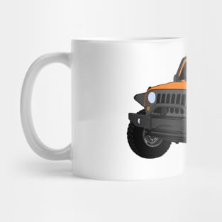 Orange Jeep Wrangler Illustration Mug